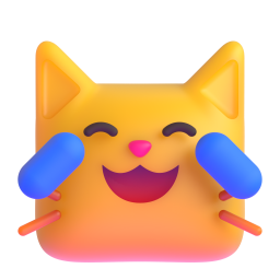 wajah kucing gembira berurai air mata