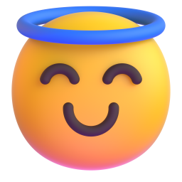 faccina con sorriso e aureola