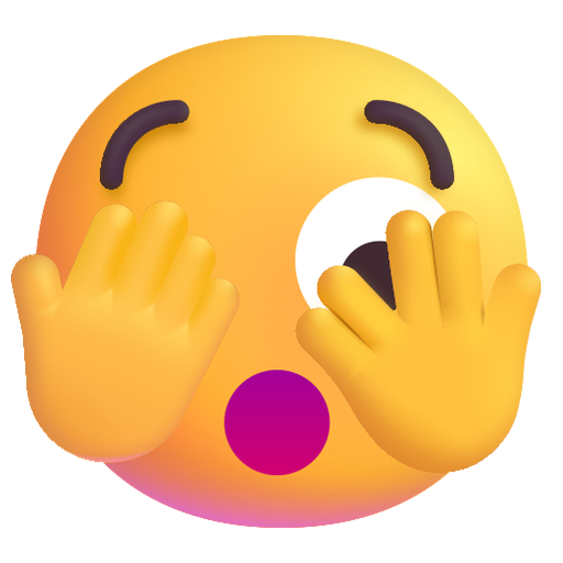 faccina che sbircia tra le dita