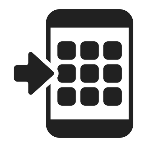 telefono cellulare con freccia