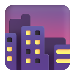 cityscape at dusk