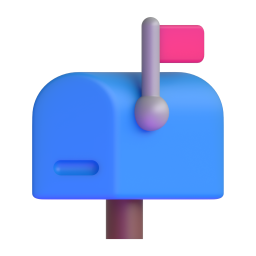 closed mailbox with raised flag