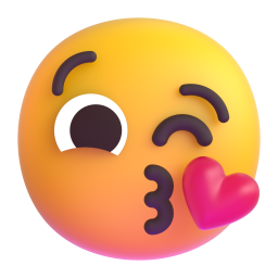 face blowing a kiss
