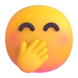 face with hand over mouth