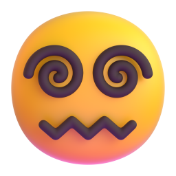 face with spiral eyes