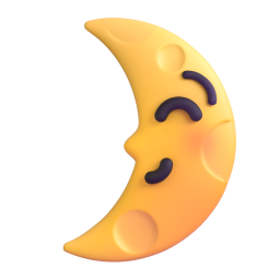 first quarter moon face