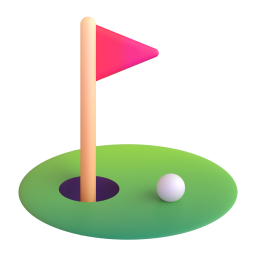 flag in hole