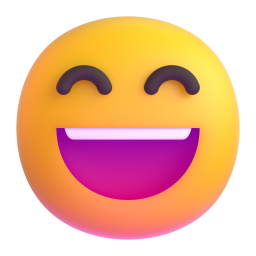 หน้ายิ้มตายิ้ม และอ้าปาก