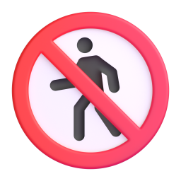 no pedestrians