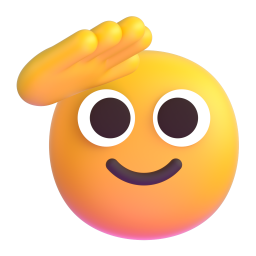 saluting face