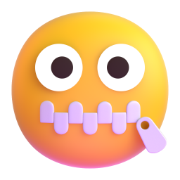 zipper-mouth face