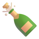 botol dengan penyumbat terlepas