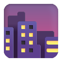 cityscape at dusk