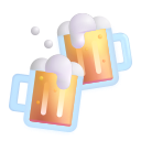 clinking beer mugs