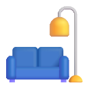 canapé et lampe