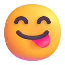 แลบลิ้นมุมปาก