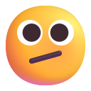 face with diagonal mouth