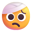 face with head-bandage