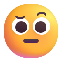 face with raised eyebrow
