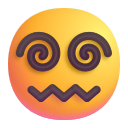 face with spiral eyes