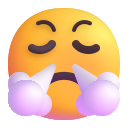 face with steam from nose