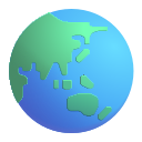 Globus mit Asien und Australien