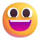 grinning face with big eyes