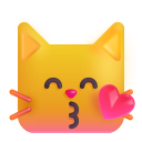 kissing cat