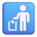 litter in bin sign