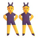 hommes avec des oreilles de lapin
