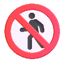 no pedestrians