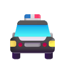 oncoming police car
