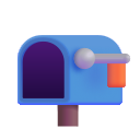 open mailbox with lowered flag