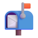 open mailbox with raised flag