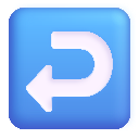 right arrow curving left