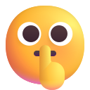 cara pidiendo silencio