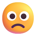 slightly frowning face