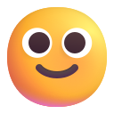 slightly smiling face