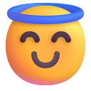 smiling face with halo