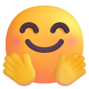 smiling face with open hands