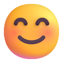 lächelndes Gesicht mit lachenden Augen