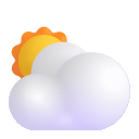sun behind large cloud