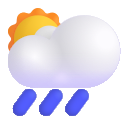 sun behind rain cloud