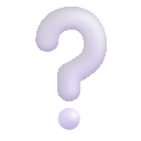 white question mark