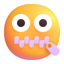 zipper-mouth face