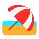 beach with umbrella