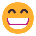 beaming face with smiling eyes