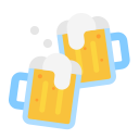 clinking beer mugs