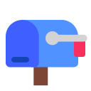 closed mailbox with lowered flag
