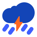 cloud with lightning and rain